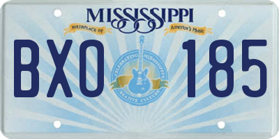 MS license plate BXO185