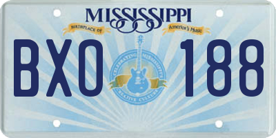 MS license plate BXO188