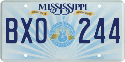 MS license plate BXO244