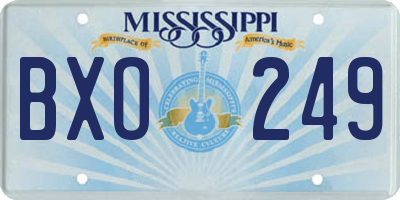 MS license plate BXO249