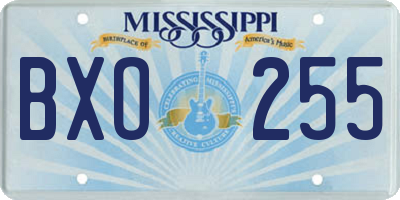 MS license plate BXO255