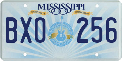 MS license plate BXO256