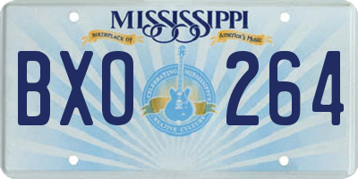 MS license plate BXO264