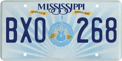 MS license plate BXO268