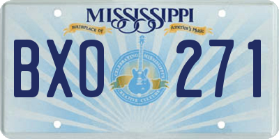 MS license plate BXO271