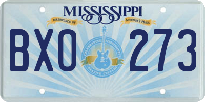 MS license plate BXO273