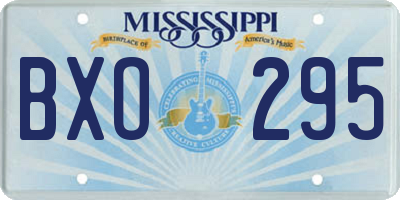 MS license plate BXO295