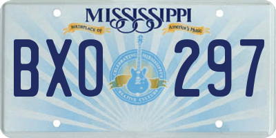 MS license plate BXO297