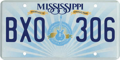 MS license plate BXO306