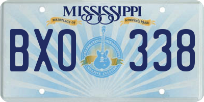 MS license plate BXO338