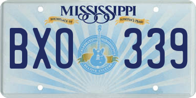 MS license plate BXO339