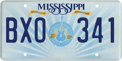 MS license plate BXO341