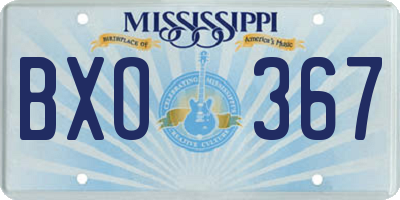 MS license plate BXO367