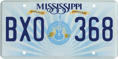 MS license plate BXO368