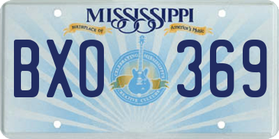 MS license plate BXO369