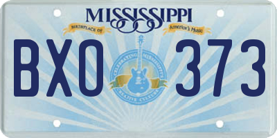 MS license plate BXO373