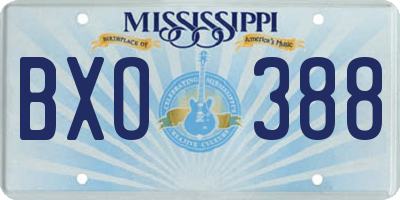 MS license plate BXO388