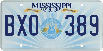 MS license plate BXO389