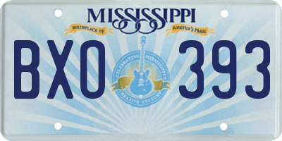 MS license plate BXO393