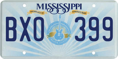 MS license plate BXO399
