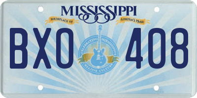 MS license plate BXO408