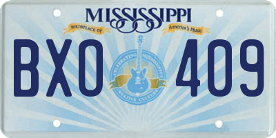 MS license plate BXO409