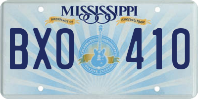 MS license plate BXO410