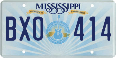 MS license plate BXO414