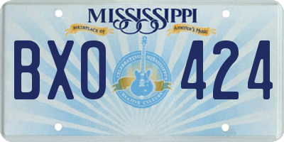 MS license plate BXO424