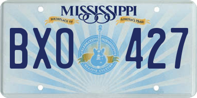 MS license plate BXO427