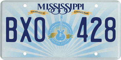MS license plate BXO428