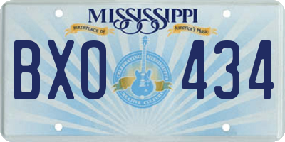 MS license plate BXO434