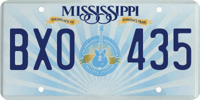MS license plate BXO435