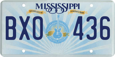 MS license plate BXO436