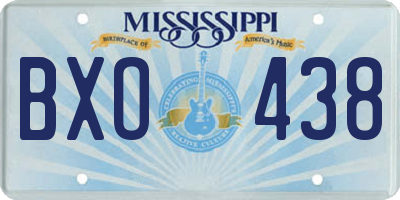 MS license plate BXO438
