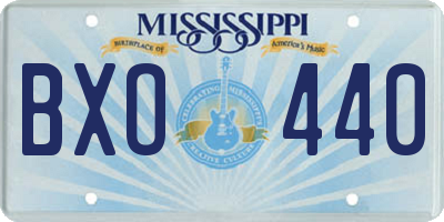 MS license plate BXO440