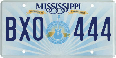 MS license plate BXO444