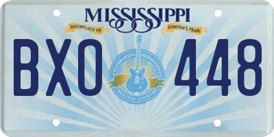 MS license plate BXO448