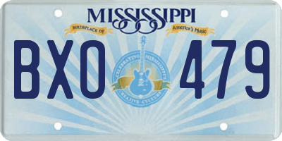 MS license plate BXO479