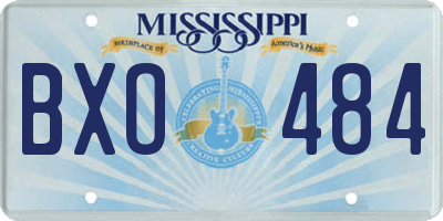 MS license plate BXO484
