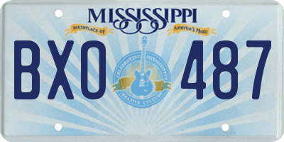 MS license plate BXO487