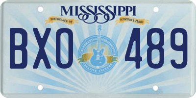 MS license plate BXO489