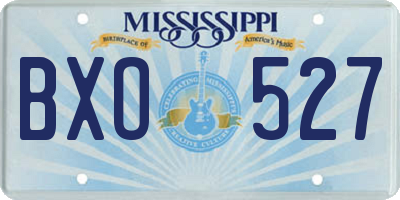 MS license plate BXO527