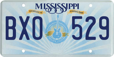 MS license plate BXO529