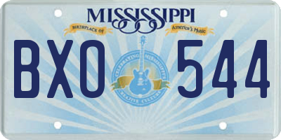 MS license plate BXO544
