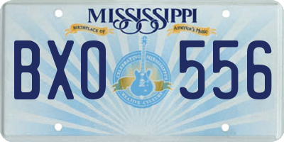 MS license plate BXO556