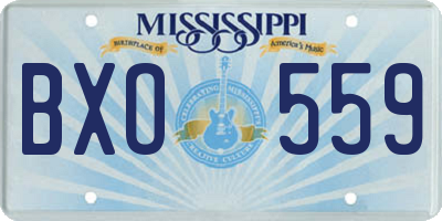 MS license plate BXO559