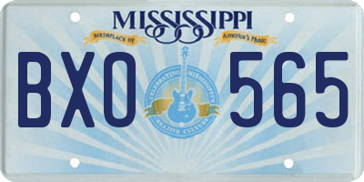 MS license plate BXO565