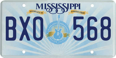 MS license plate BXO568