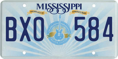 MS license plate BXO584